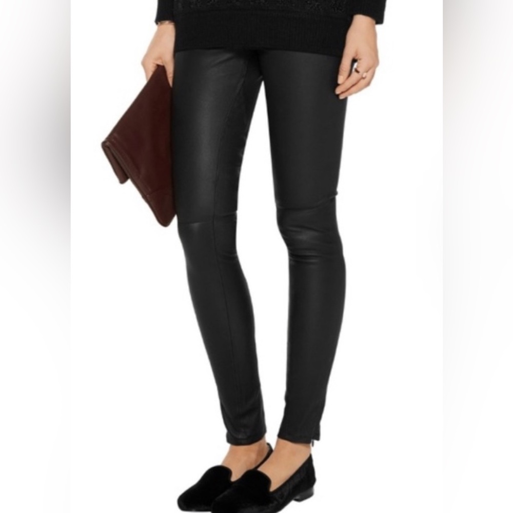 Rebecca Minkoff Sterne Black Leather Leggings / Skinny Pants